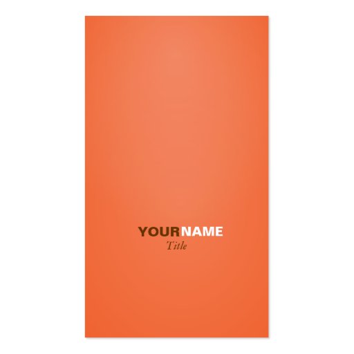 Groupon Orange Business Card Template (front side)