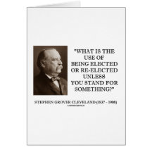 Grover Cleveland Elected Re-Elected Unless Stand Card