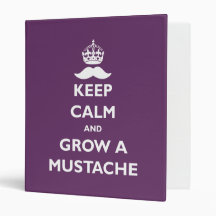 Grow a Mustache Vinyl Binder
