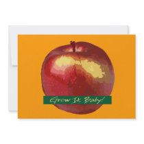 Grow It Baby! - Apple Invitation