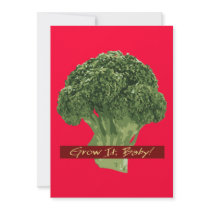 Grow It Baby! - Broccoli Invitation
