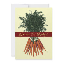 Grow It Baby! - Carrots Invitation