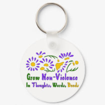 Grow Non-Violence keychains by orsobear Grow Non-Violence keychains