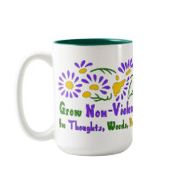 Grow Non-Violence mugs by orsobear Grow Non-Violence mugs