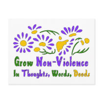 Grow Non-Violence postcards by orsobear Grow Non-Violence postcards
