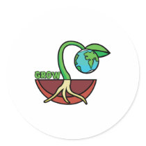 "Grow our Earth" planted design stickers by Eholidayz "Grow our Earth" planted design stickers