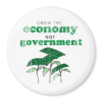 Grow the Economy not government Faded.png Magnet