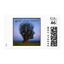 Grow Your Mind Postage Stamps