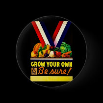 Grow Your Own - Be Sure! Vintage World War II buttons