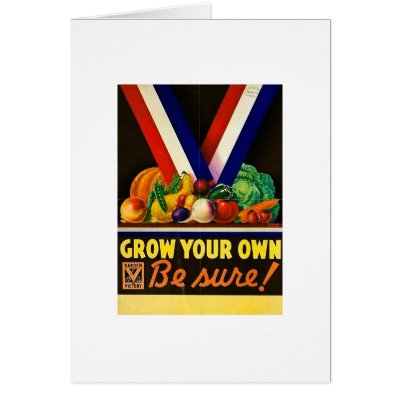 Growing   Garden on Grow Your Own   Be Sure  Vintage World War Ii   Victory Garden Poster