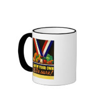 Grow Your Own - Be Sure!  Vintage World War II Mug