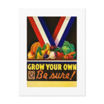 Grow Your Own - Be Sure!  Vintage World War II Postcard