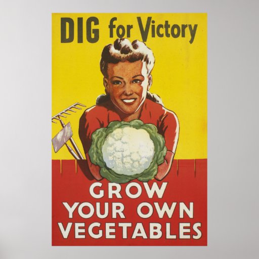 Grow Your Own Food 24x36 Ww1 Poster Zazzle