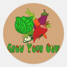 Grow Your Own Round Sticker