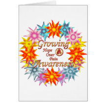 Growing Awareness Hope Over Pain Phoenix Flowers Greeting Cards