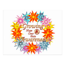 Growing Awareness Hope Over Pain Phoenix Flowers Post Cards