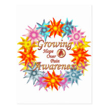 Growing Awareness Hope Over Pain Phoenix Flowers Post Cards