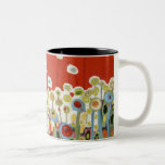 Growing in Red Mug in Black mugs