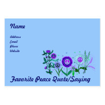 Growing Peace Business Card Template