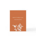 Growing plant burnt orange business thank you card card