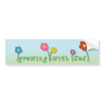 Growing with God Christian bumper sticker bumper stickers