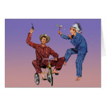 Grownup Cowboy and Indian [funny greeting card]