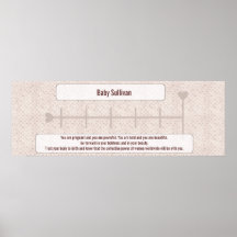 Growth Chart For Moms To Be w/ Motivational Quote Print