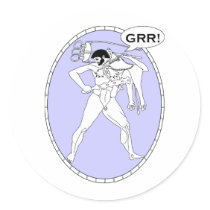 Grr Macho Greek stickers by QueenHare Grr Macho Greek stickers