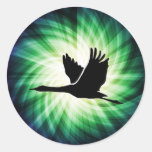 Grúa; Vuelo del pájaro; Fresco Pegatinas