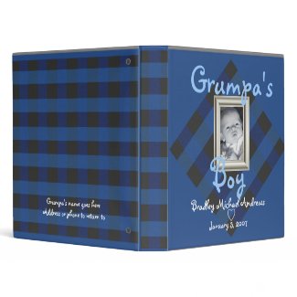 Grumpa's Boy Baby Album Binder binder