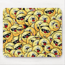 Grumpeys Silly Smiley Faces Set Mouse Pad