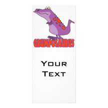 Grumposaurus Grumpy DInosaur Dino Custom Rack Cards