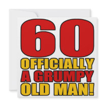 Grumpy 60th Birthday Humor Invite
