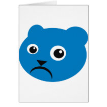Grumpy Blue Teddy cards by ODsandbox Grumpy Blue Teddy cards