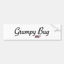 Grumpy bug bumper stickers
