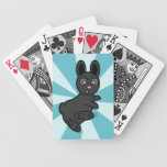 Grumpy Bunny Knows Kung Fu - Blue Poker Deck