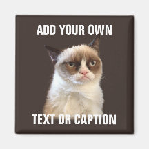 Grumpy Cat - Add your own text Fridge Magnets