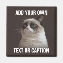 Grumpy Cat - Add your own text Refrigerator Magnet