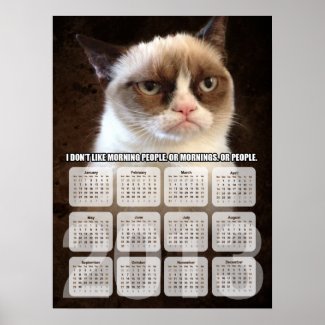 Grumpy cat calendar poster