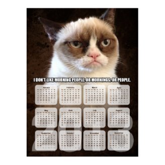 Grumpy cat calendar poster