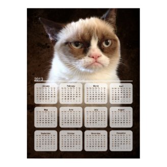 Grumpy cat calendar poster