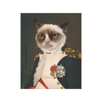 Grumpy Cat Classic Painting Gallery Wrapped Canvas