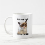 Grumpy Cat Glare - Add your own text Mugs
