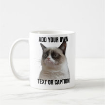 Grumpy Cat Glare - Add your own text Mugs