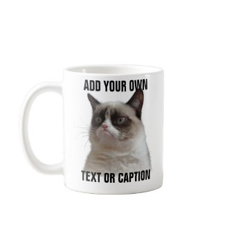 Grumpy Cat Glare - Add your own text Mugs