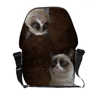 Grumpy Cat Glare Messenger Bag
