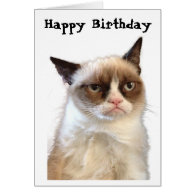 Grumpy Cat Happy Birthday Card