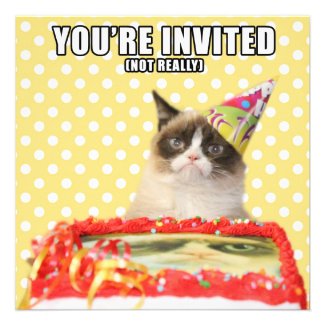 Grumpy Cat Invitations - You're Invited