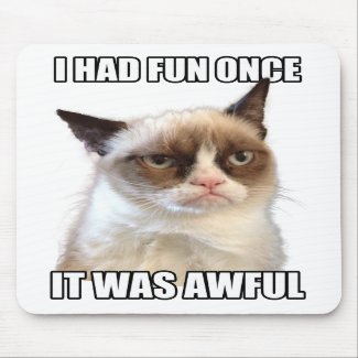 Grumpy Cat Mousepad 'I had fun once. It was awful'