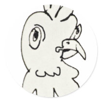 grumpy chick stickers by garethstamp grumpy chick stickers